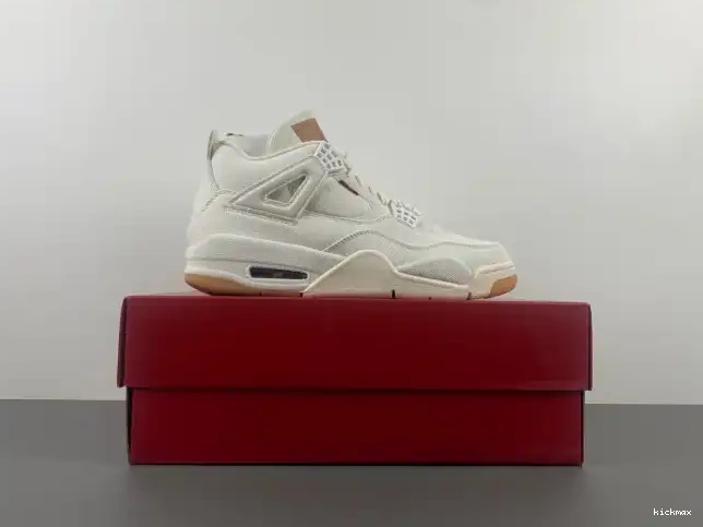 Rep MAX AO2571-100 Levi's 4 Air Jordan x 'White' 0506